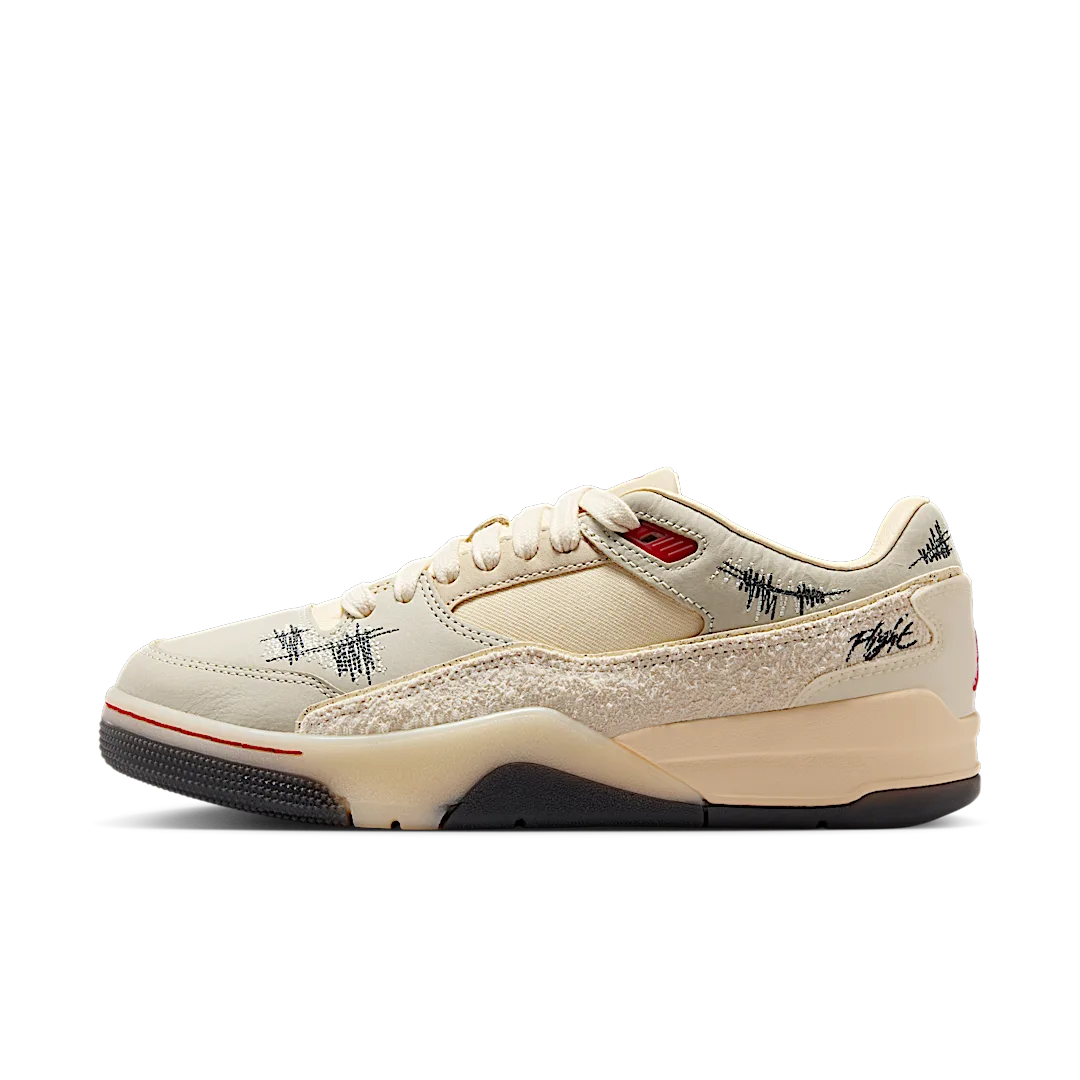 Air Jordan Flight Court Who Decides War Coconut Milk, Coconut Milk/Black (HQ2958-100)