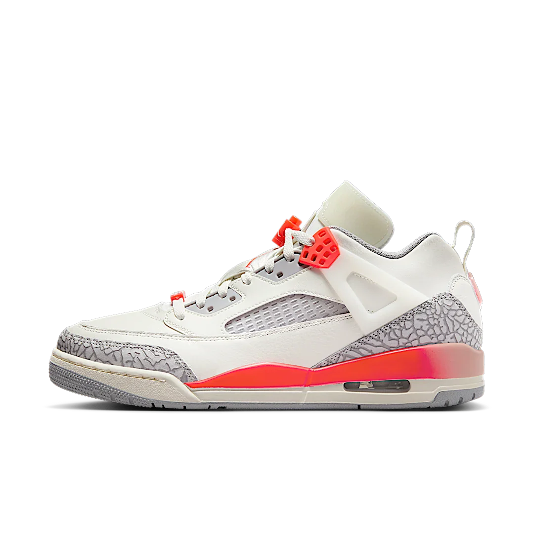 Air Jordan Spizike Low PSG Paris Saint-Germain Sail Infrared, Sail/Wolf Grey/Cement Grey/Infrared 23 (HF8827-100)