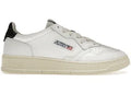 Autry Medalist Leather Low White Black