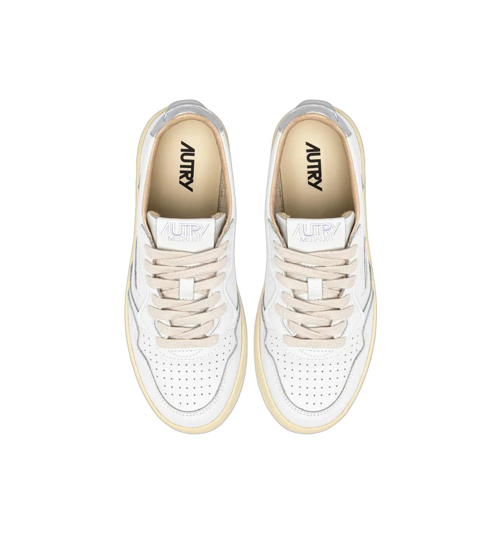 Autry Medalist Low White Silver