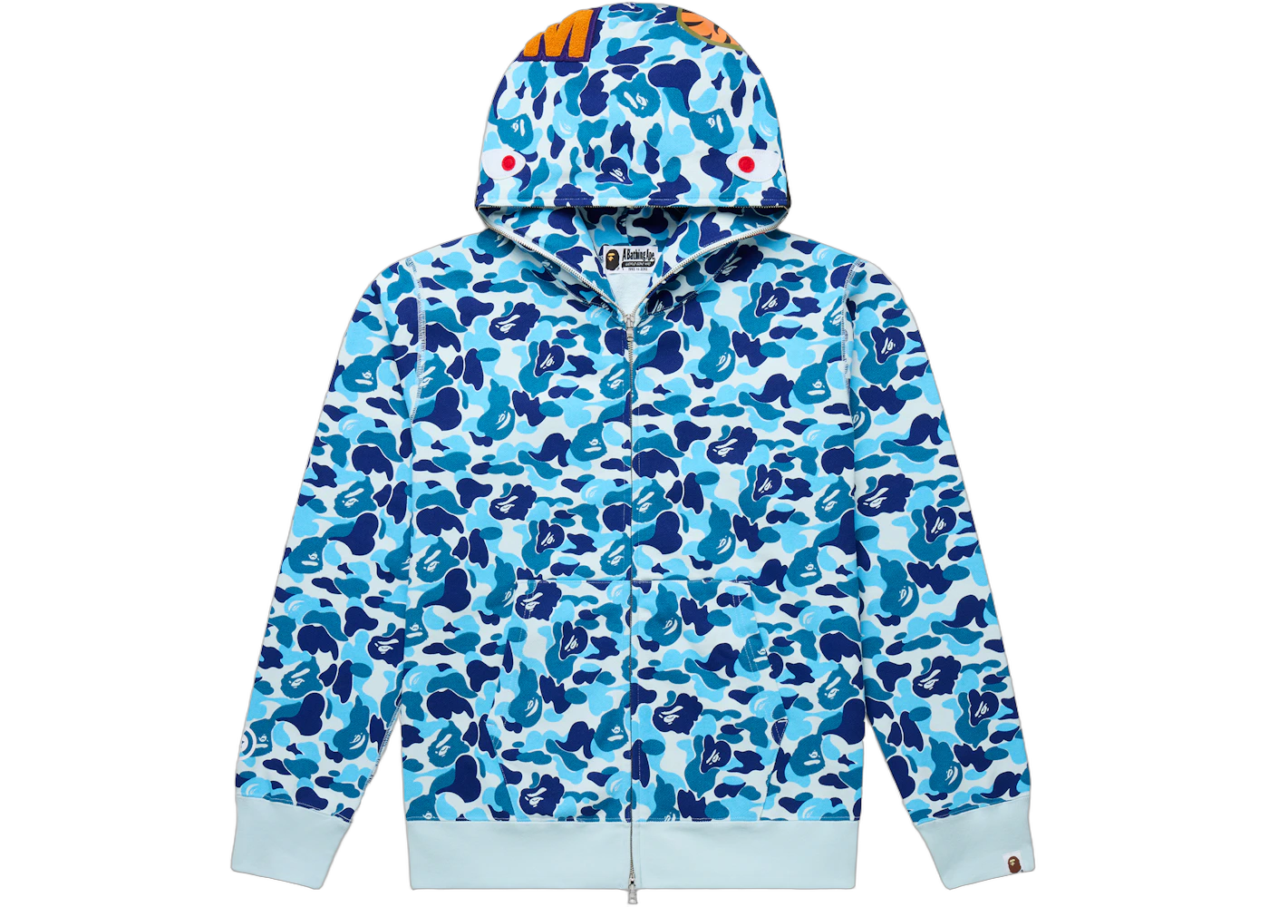 BAPE ABC Camo Shark Full Zip Hoodie Blue