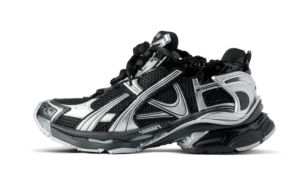 Balenciaga Runner Womens Black Silver