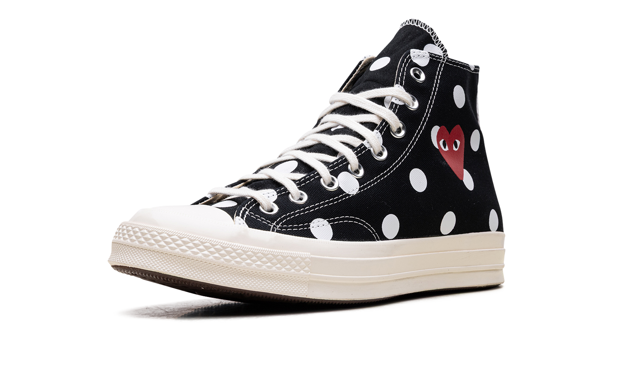 Converse Chuck Taylor All Star 70 Hi Comme des Garcons PLAY Polka Dot Black