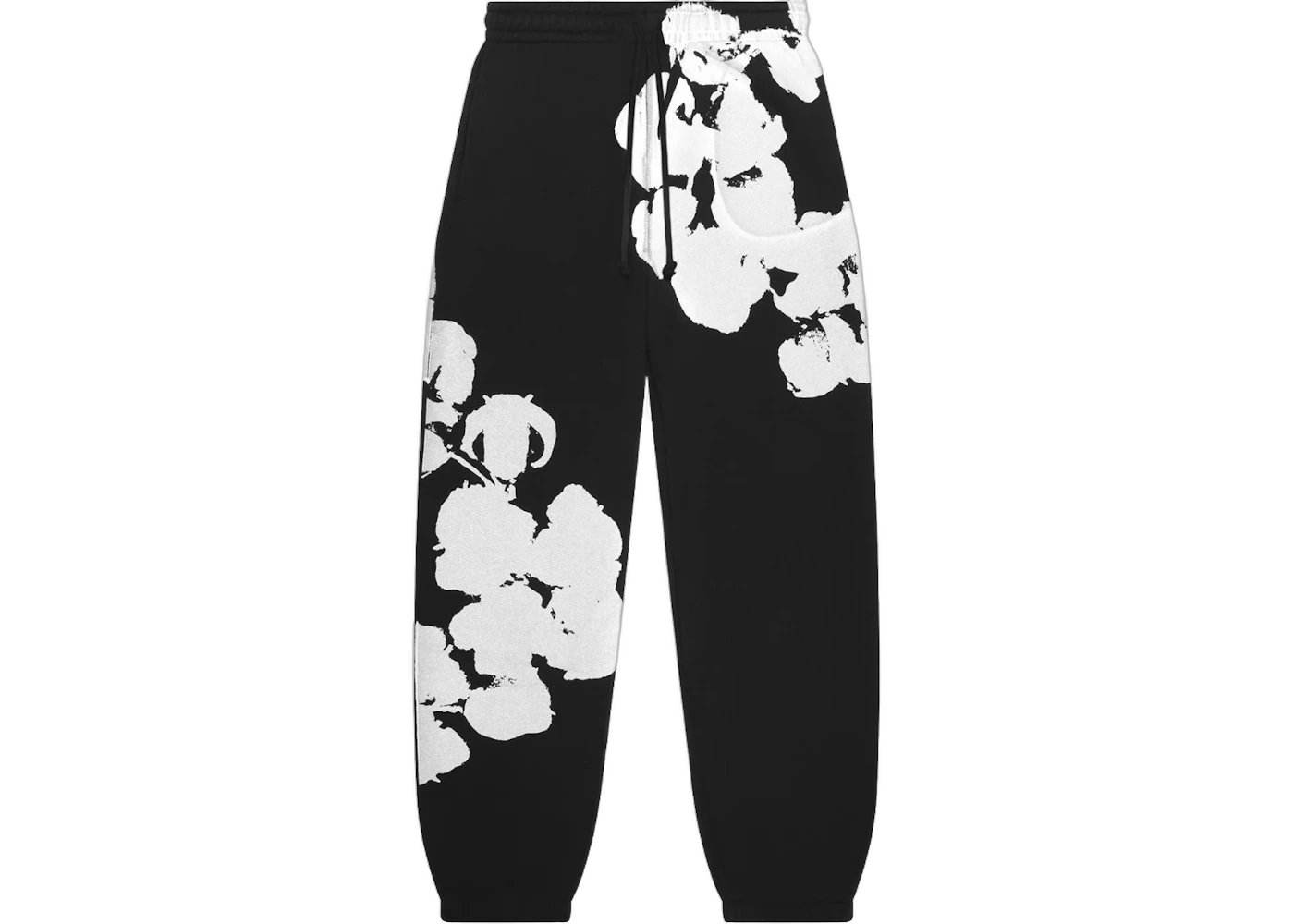 Denim Tears Big Cotton Wreath Sweatpants Black