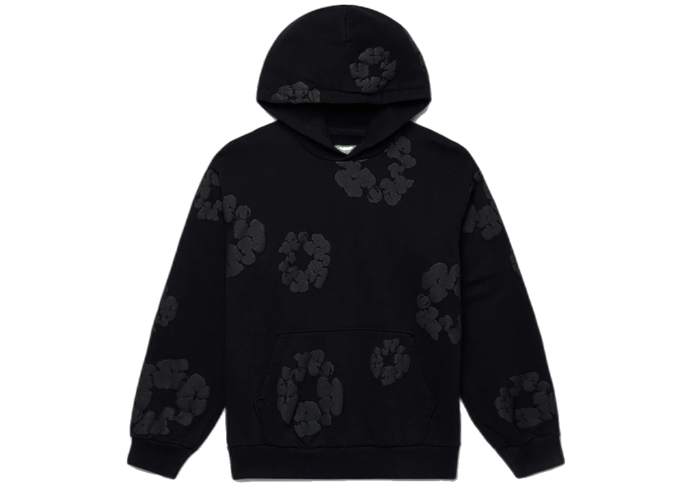 Denim Tears Cotton Wreath Hoodie Black Monochrome