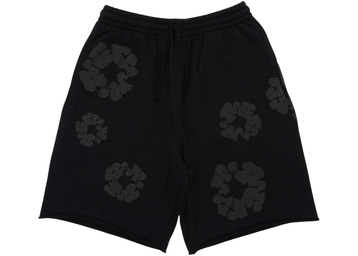 Denim Tears Mono Wreath Sweatshorts Black, Black (denim-tears-mono-wreath-sweatshorts-black)
