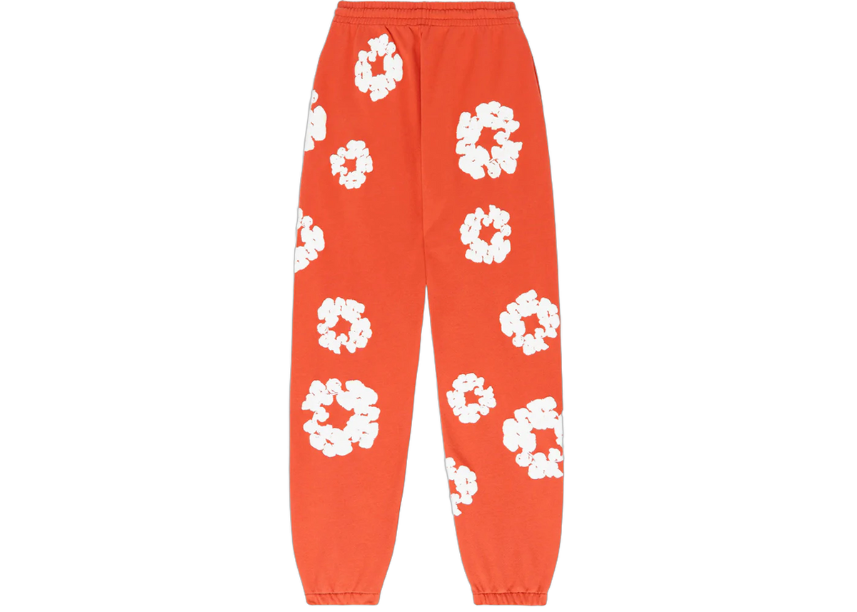 Denim Tears The Cotton Wreath Sweatpants Orange, Orange (denim-tears-the-cotton-wreath-sweatpants-orange)