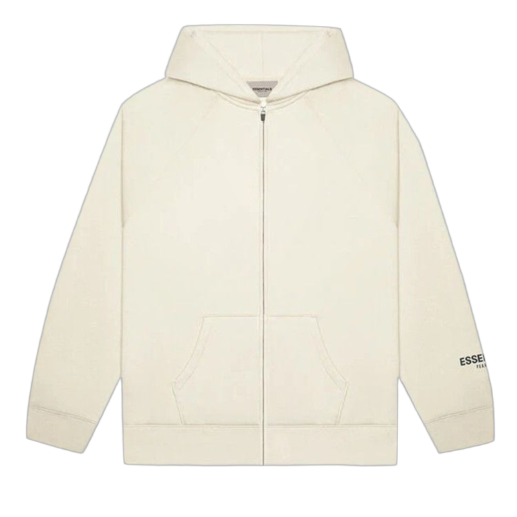 Fear of God Essentials Full Zip Hoodie Cream