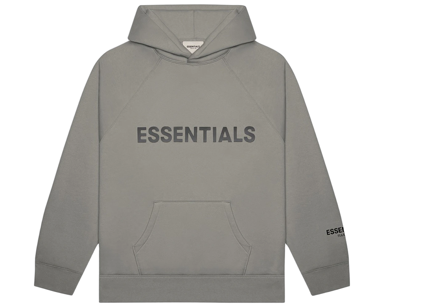 Fear of God Essentials Pullover Hoodie Applique Logo Cement, Cement (fear-of-god-essentials-3d-silicon-applique-pullover-hoodie-cement)
