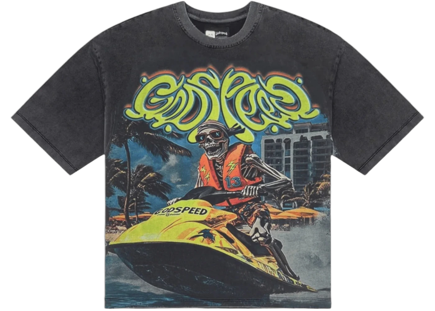 Godspeed Wave Runner T-shirt Grey