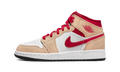 Air Jordan 1 Mid Light Curry Cardinal