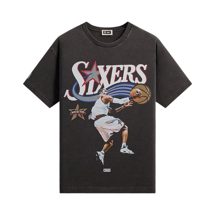 Kith For NBA All-Star Philadelphia 76ers Allen Iverson Vintage Tee Black