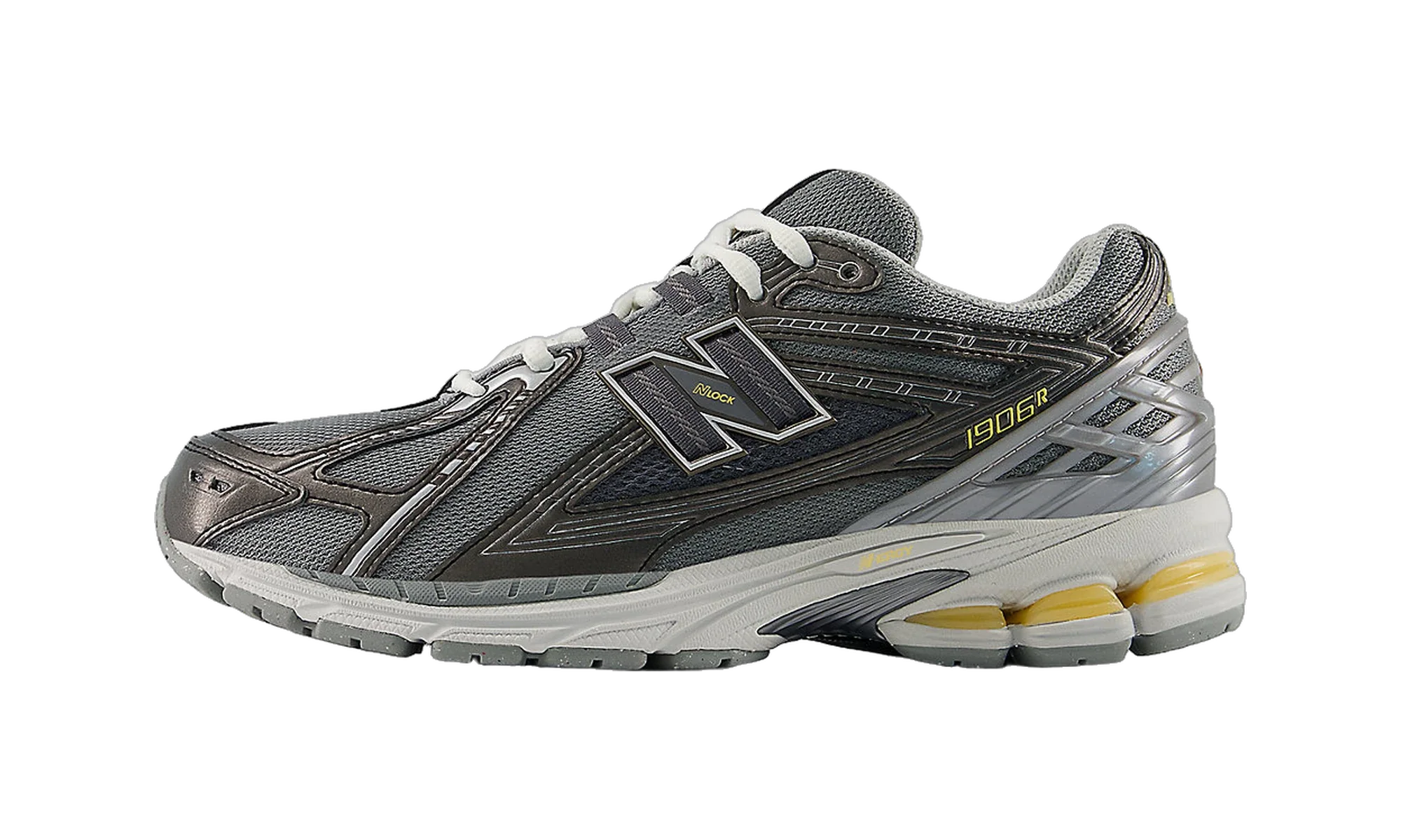 New Balance 1906R Slate Grey Black Metallic White Peach
