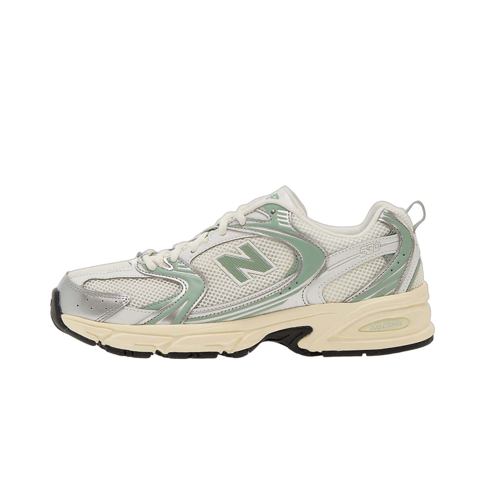 New Balance 530 Silver Metallic Mosaic Green