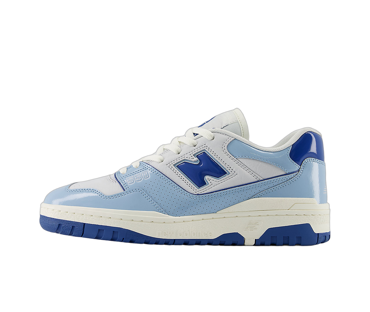 New Balance 550 Chrome Blue Patent, Chrome Blue/Sea Salt (BB550YKE)