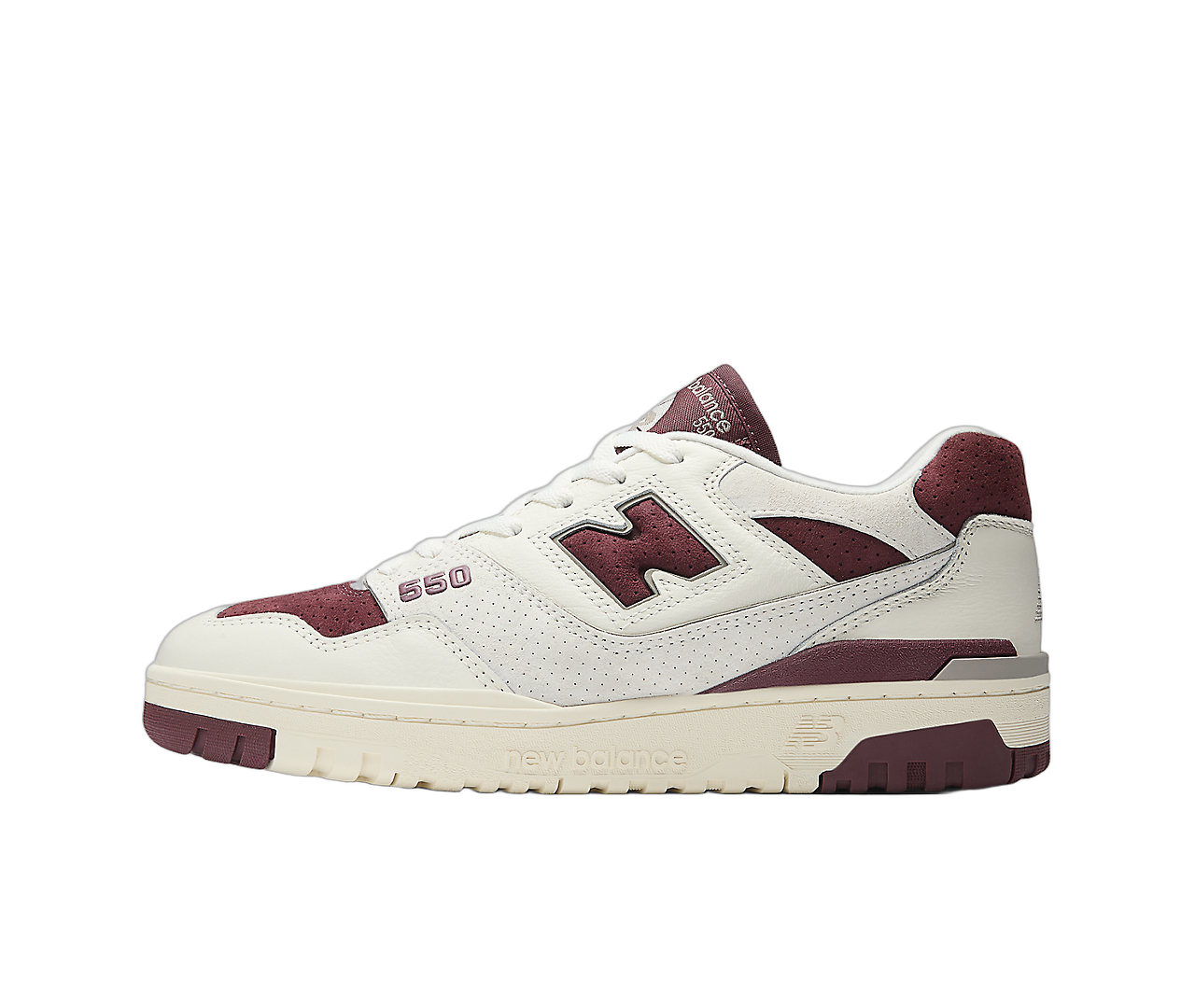 New Balance 550 Sea Salt Classic Crimson