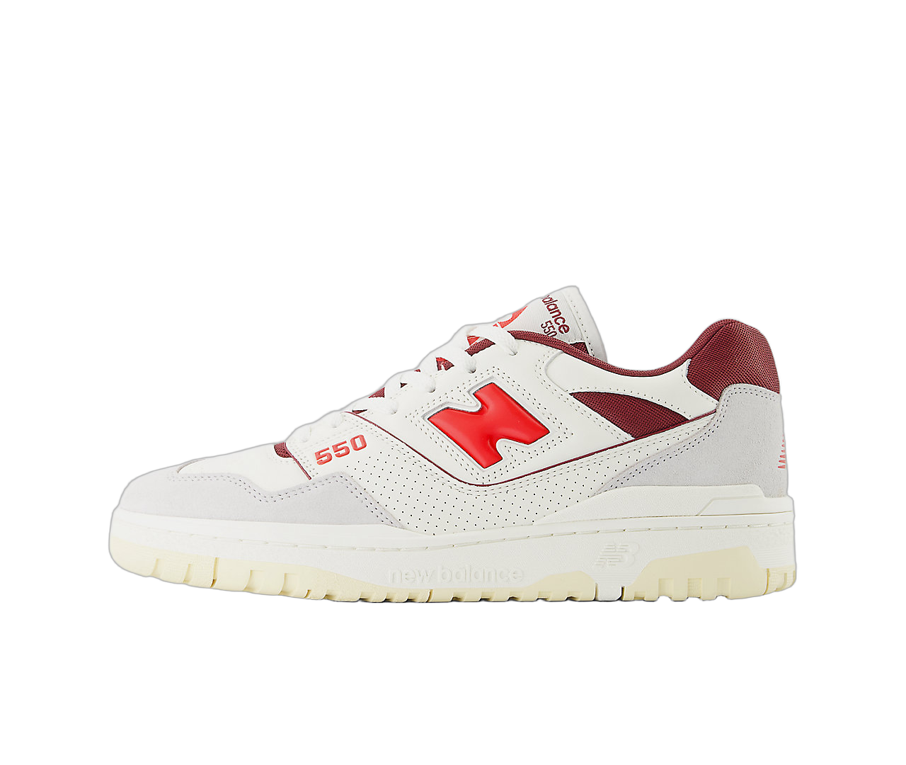 New Balance 550 Sea Salt Grey True Red