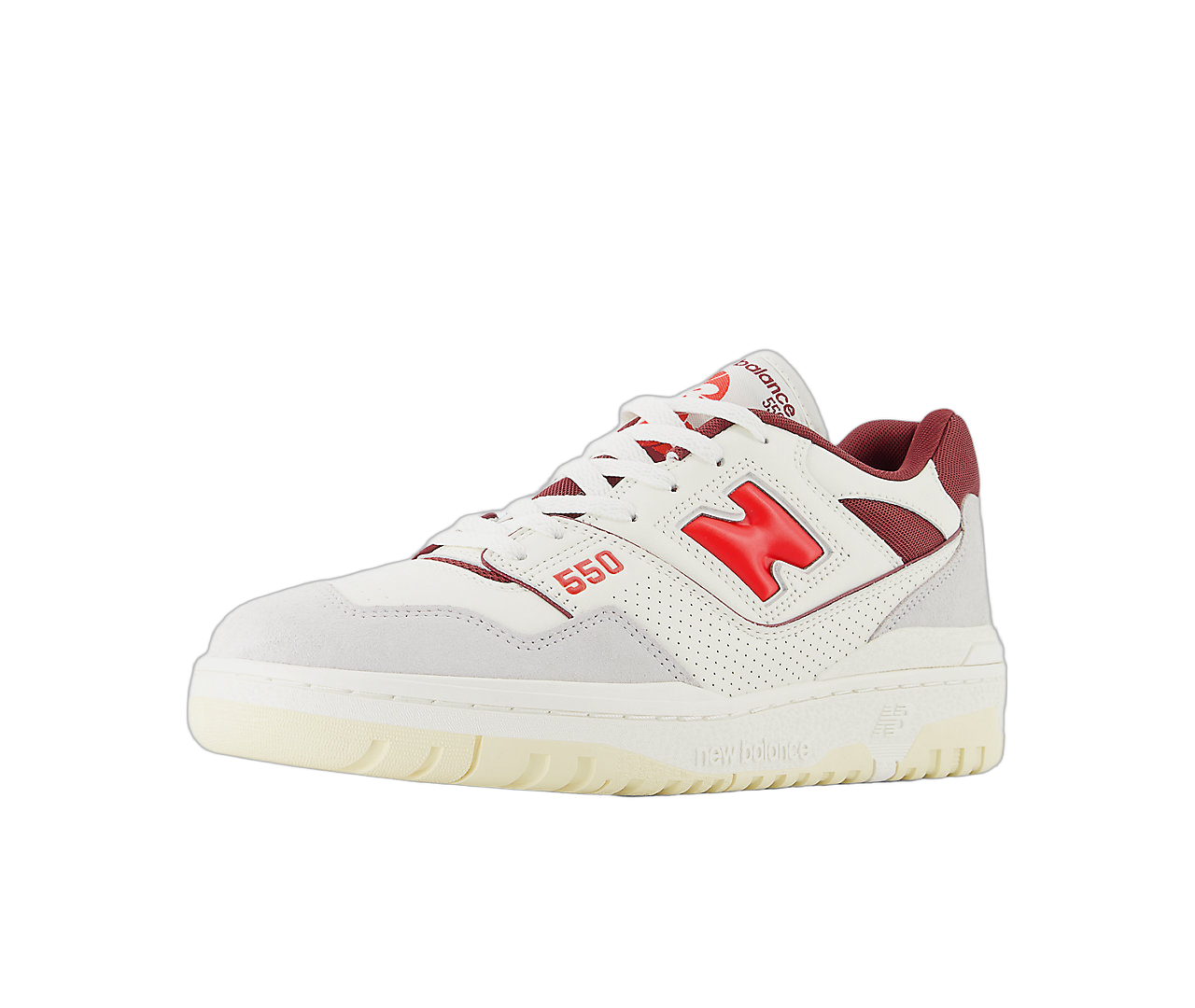 New Balance 550 Sea Salt Grey True Red