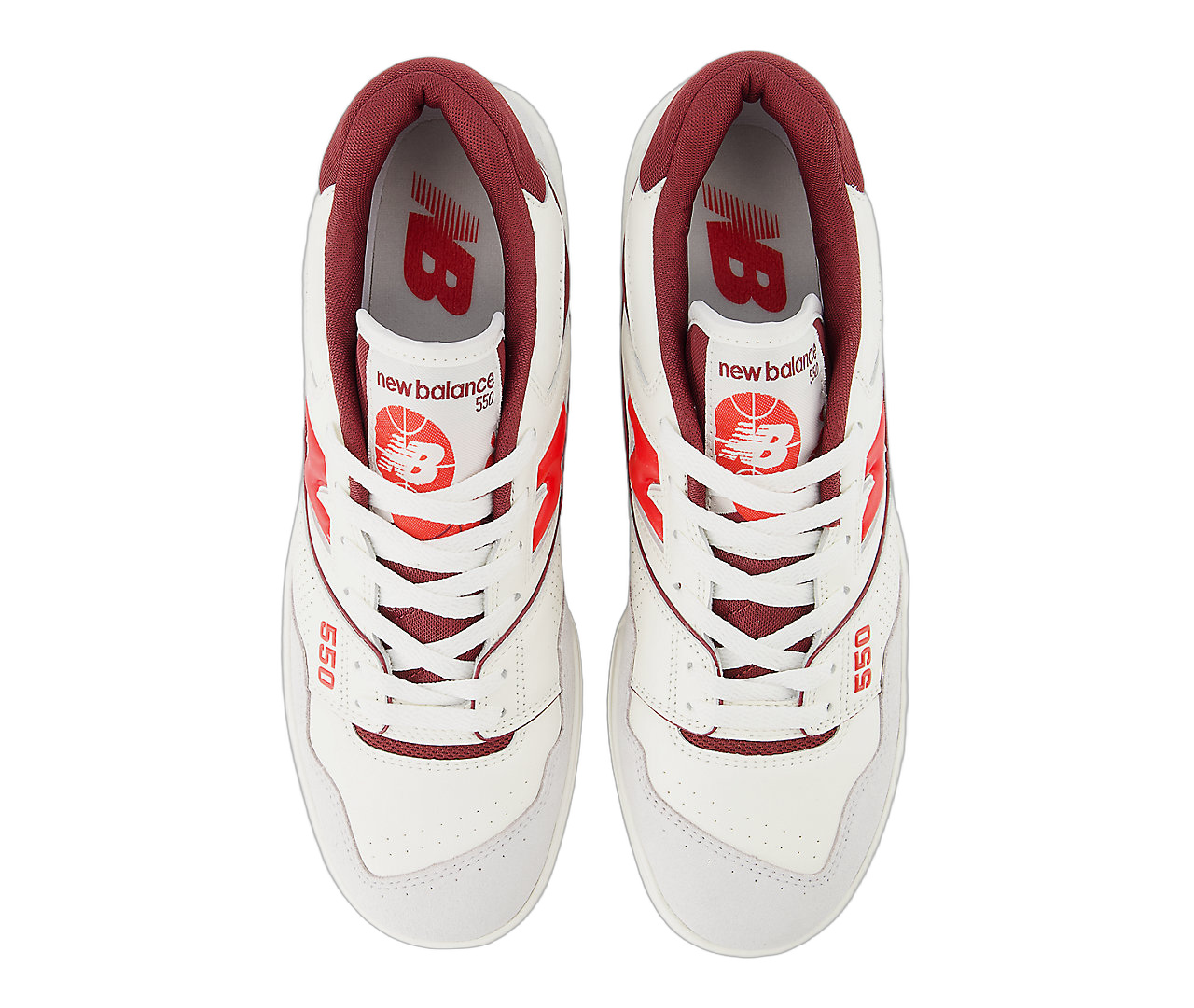 New Balance 550 Sea Salt Grey True Red