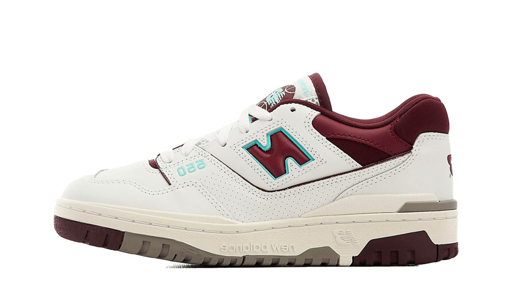 New Balance 550 Burgundy Cyan, White/Burgundy/Cyan (BB550WBG)