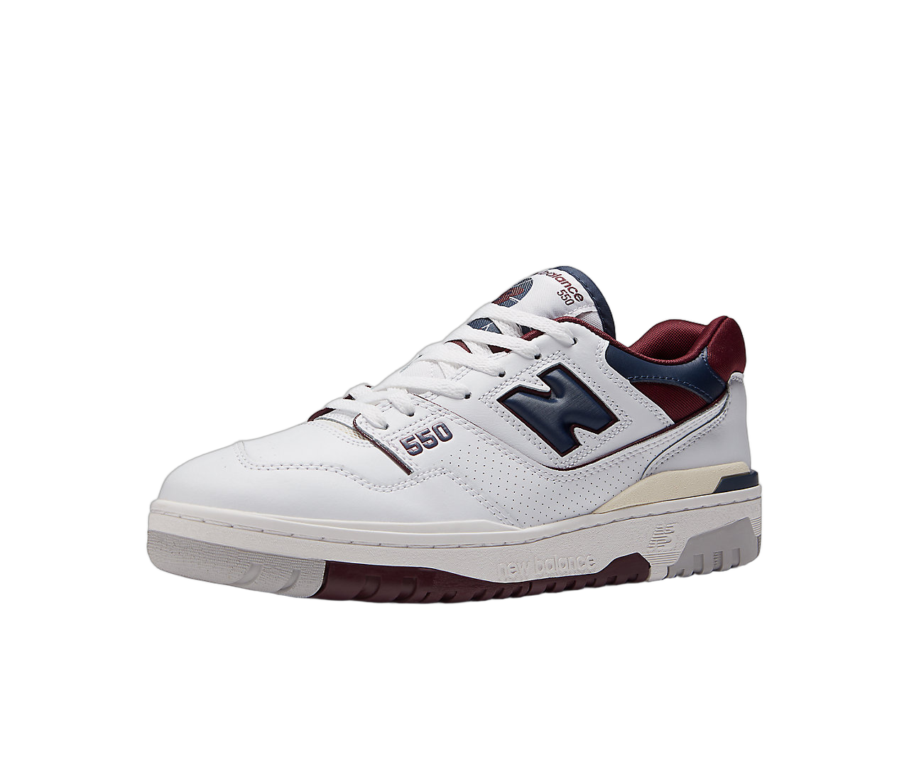 New Balance 550 White Navy NB Burgundy, White/Navy/NB Burgundy (BB550NCD)