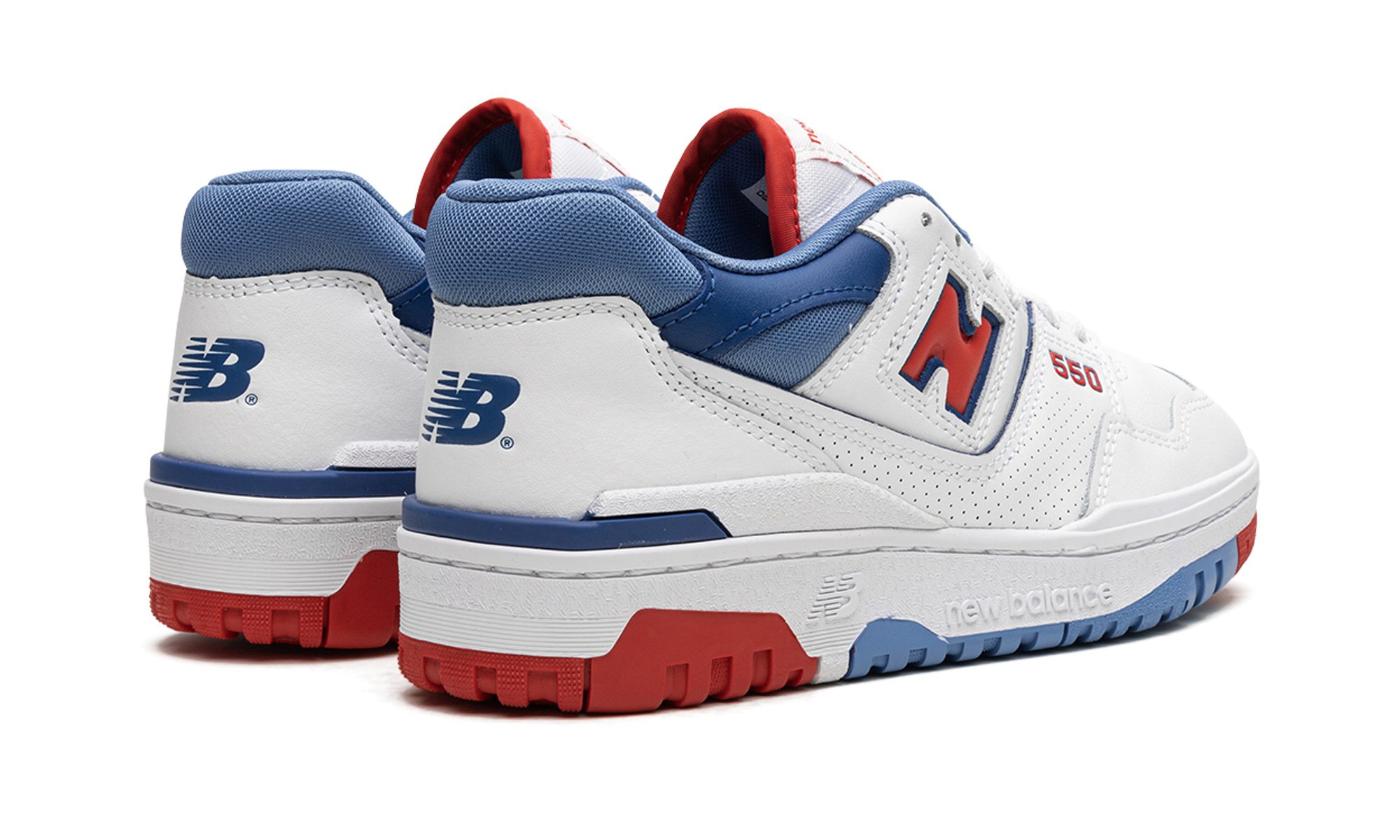 New Balance 550 White True Red Atlantic Blue