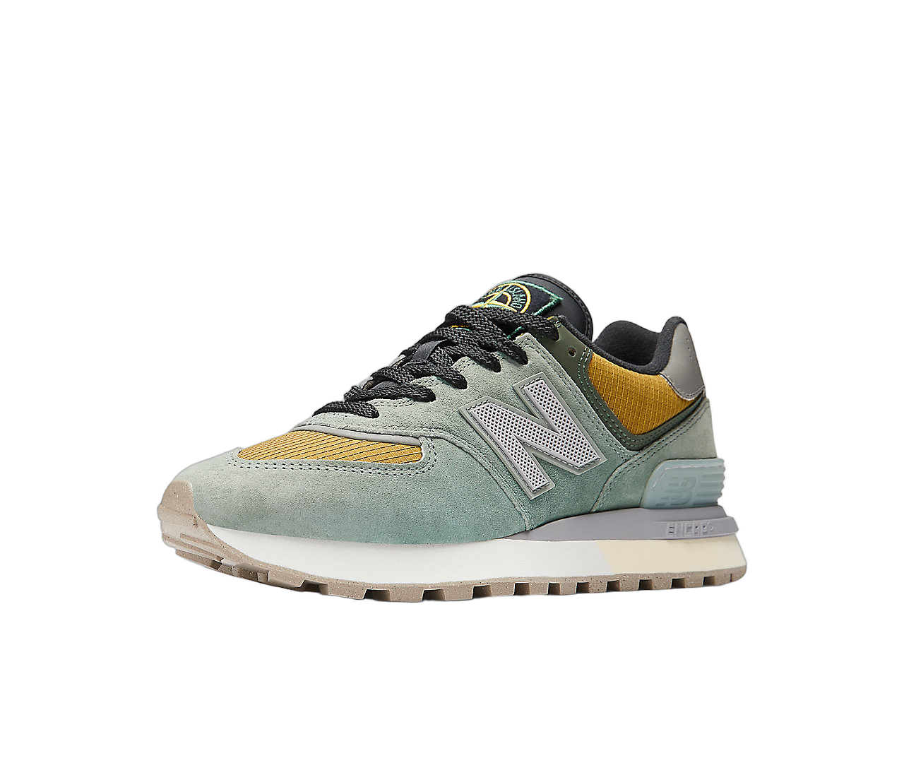 New Balance 574 Legacy Stone Island Light Green, Light Green/Mustard Gold (U574LGTN)