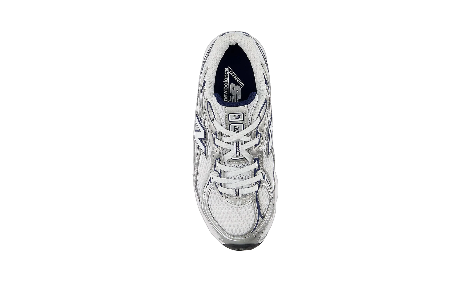 New Balance 740 Bungee Lace White Metallic Silver Navy (PS)