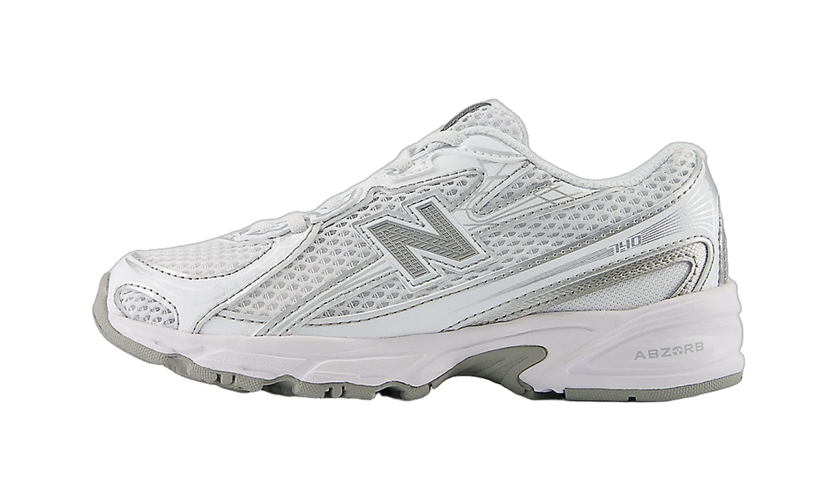 New Balance 740 Bungee Lace White Silver Metallic (PS)
