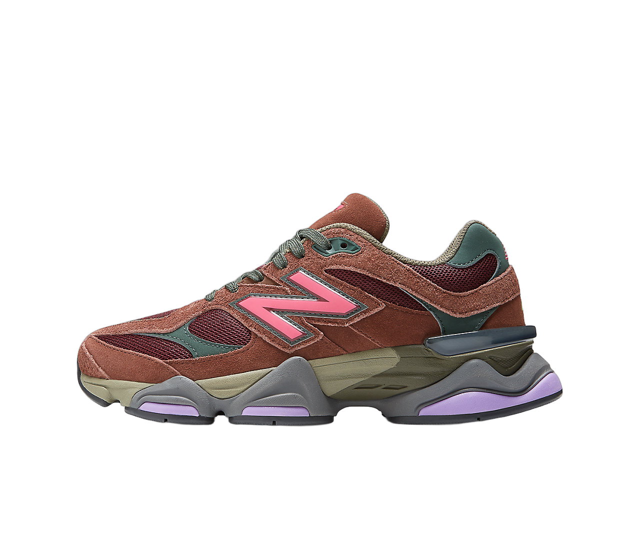 New Balance 9060 Rich Oak Burgundy, Rich Oak/NB Burgundy/Hi-Pink (U9060BUR)