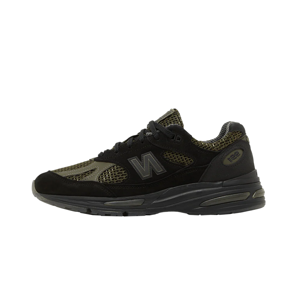 New Balance 991v2 MiUK Stone Island Black, Black/Olive/Grey (U991SD2)