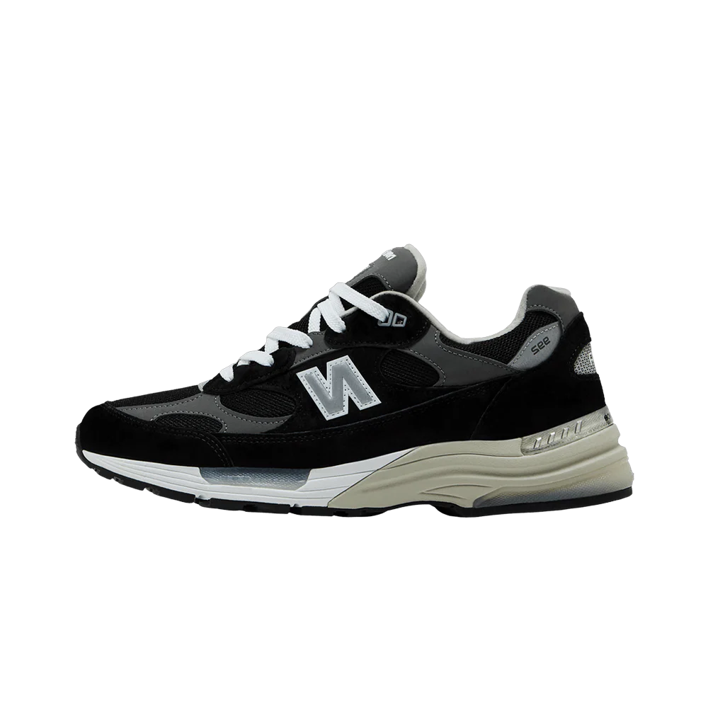 New Balance 992 MiUSA Black Grey, Black/Grey/Silver Metallic (U992BK)