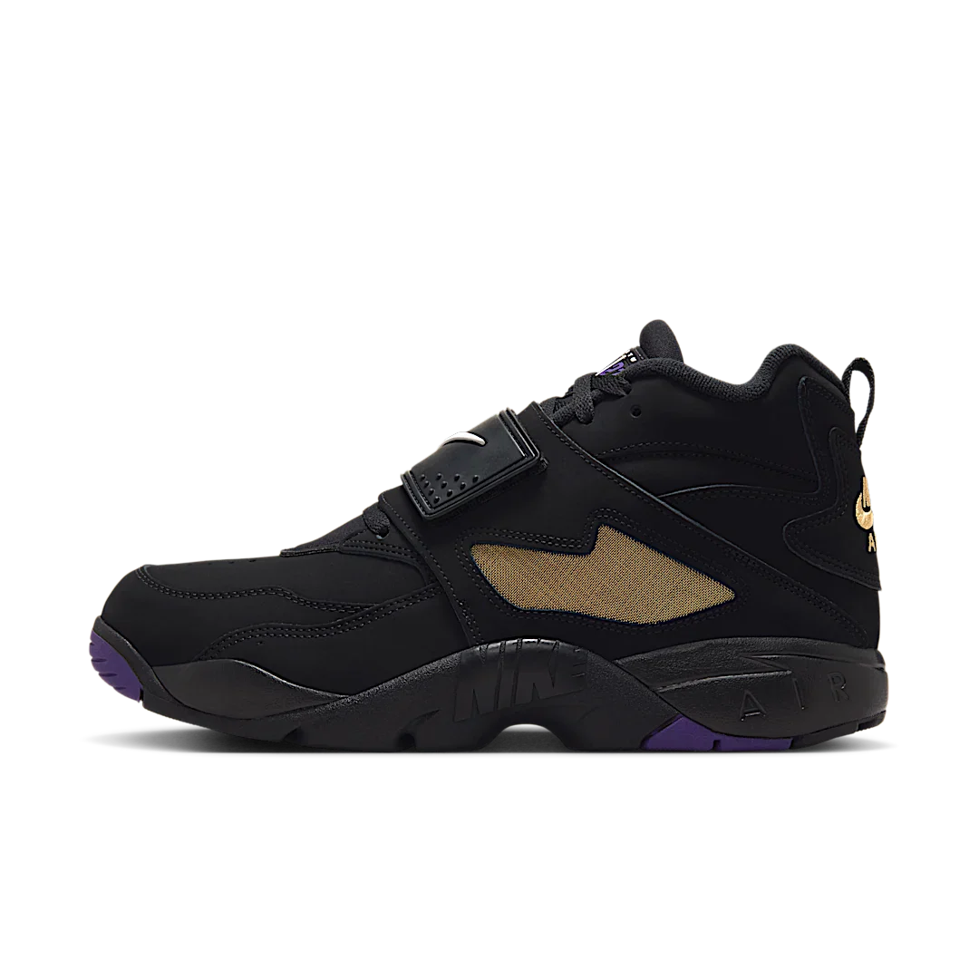 Nike Air Diamond Turf Ravens (2025), Black/White-Club Purple-Metallic Gold (HV2282-001)