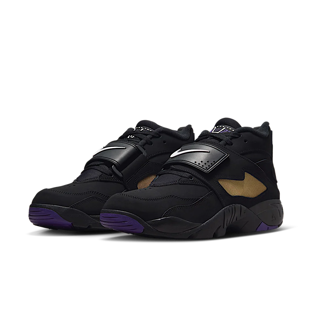Nike Air Diamond Turf Ravens (2025), Black/White-Club Purple-Metallic Gold (HV2282-001)