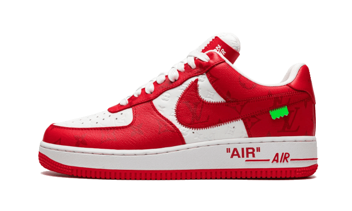 Louis Vuitton Nike Air Force 1 Low By Virgil Abloh White Red, White/Red (1A9VA8)