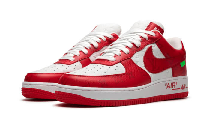 Louis Vuitton Nike Air Force 1 Low By Virgil Abloh White Red, White/Red (1A9VA8)