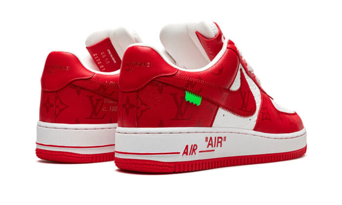Louis Vuitton Nike Air Force 1 Low By Virgil Abloh White Red, White/Red (1A9VA8)