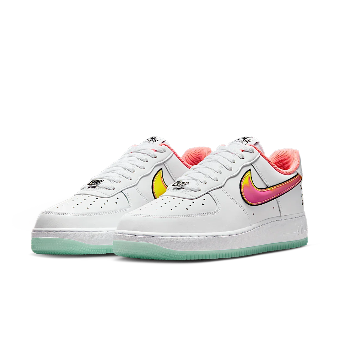 Nike Air Force 1 Low NY vs. NY White Crimson Pulse, White/Crimson Pulse/Green Glow/Light Laser Orange/Black/Metallic Silver (IH4962-100)