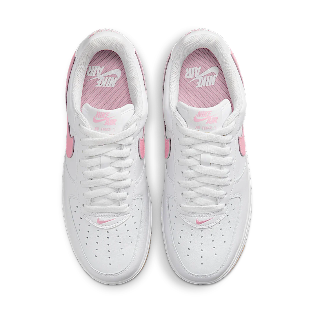 Nike Air Force 1 Low '07 Retro Color of the Month Pink Gum, White/Pink-Gum Yellow-Metallic Gold (DM0576-101)