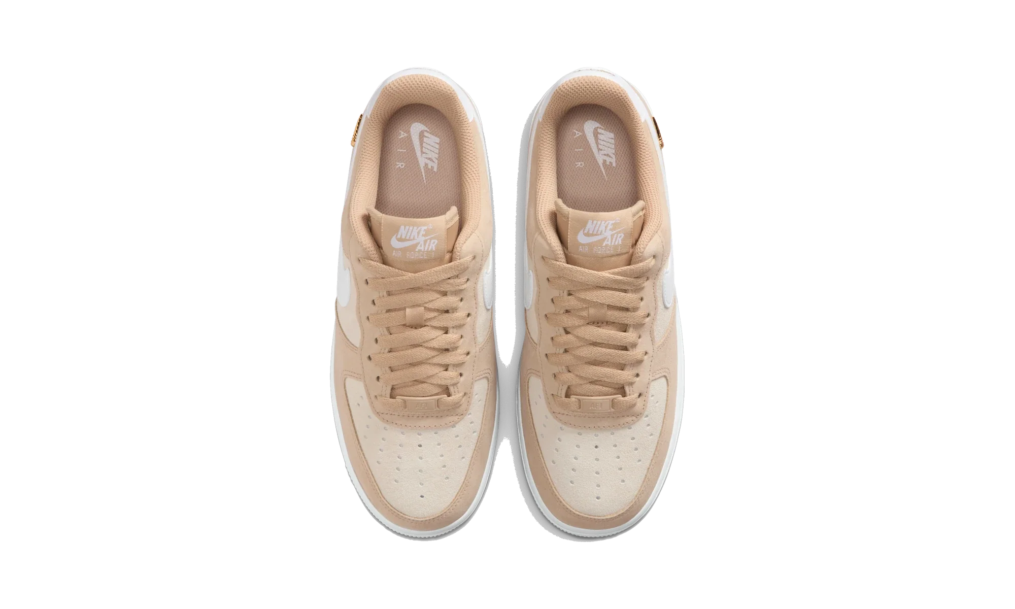 Nike Air Force 1 Low '07 SE Linen Sand Drift Metallic Gold Mini Swoosh