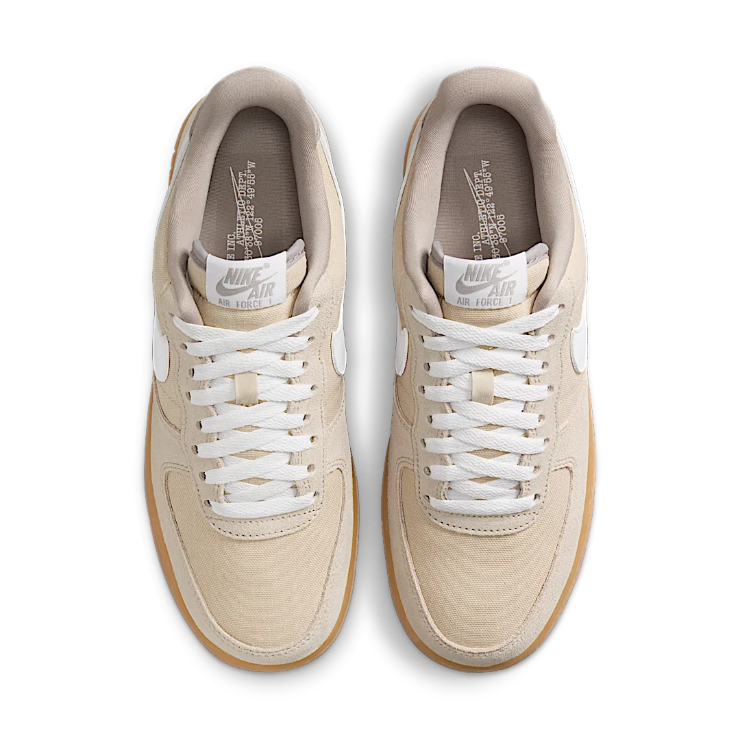 Nike Air Force 1 Low '07 Suede Canvas Khaki, Light Khaki/Gum Yellow/College Grey/White (HV4306-234)