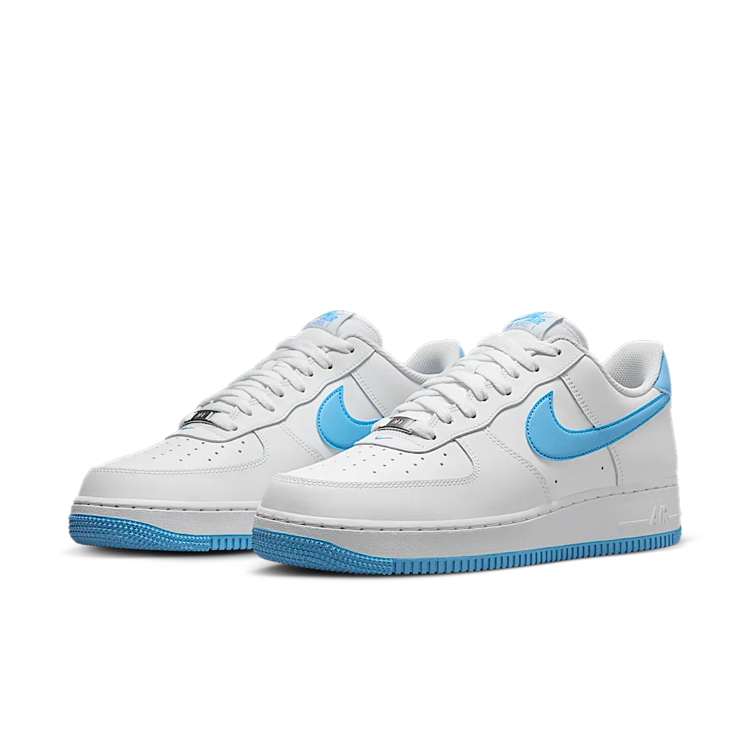 Nike Air Force 1 Low '07 White Aquarius Blue, White/White/Aquarius Blue (FQ4296-100)