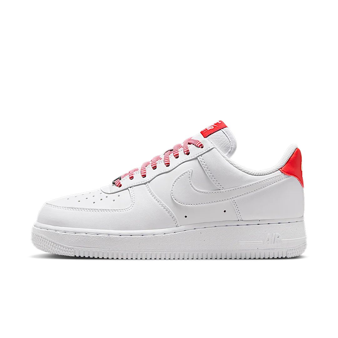 Nike Air Force 1 Low '07 White Pink Foam Metallic Silver Light Crimson, White/Pink Foam/Metallic Silver/Light Crimson (IB7167-103)