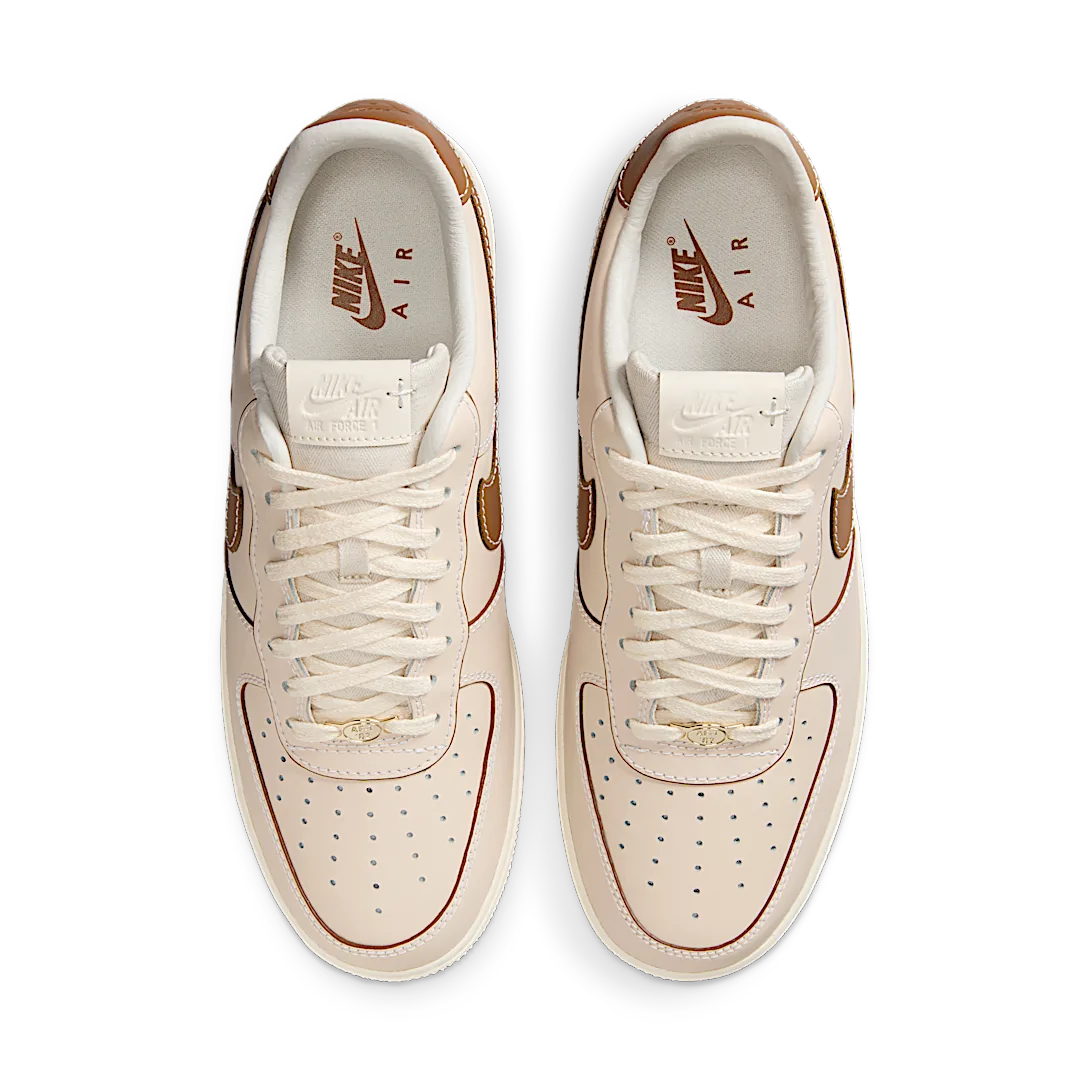 Nike Air Force 1 '07 Pearl White Pale Ivory Sail Light British Tan, Pearl White/Pale Ivory/Sail/Light British Tan (IB8865-221)
