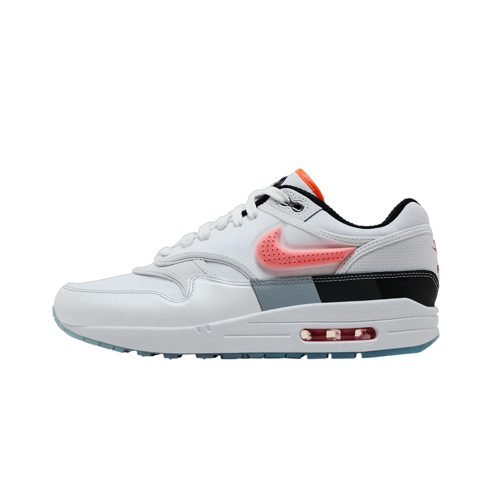 Nike Air Max 1 '87 EA Sports Madden NFL 25, White/Hyper Crimson/Black (HQ3503-100)