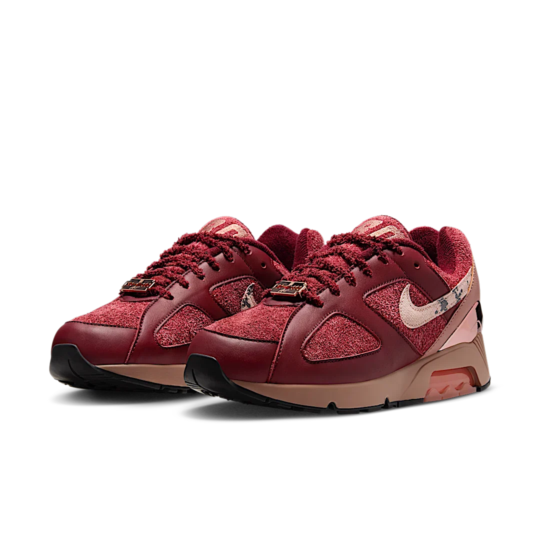 Nike Air Max 180 Apron Records Bloodline, Team Red/Fossil Rose/Pink Oxford (FZ3309-600)