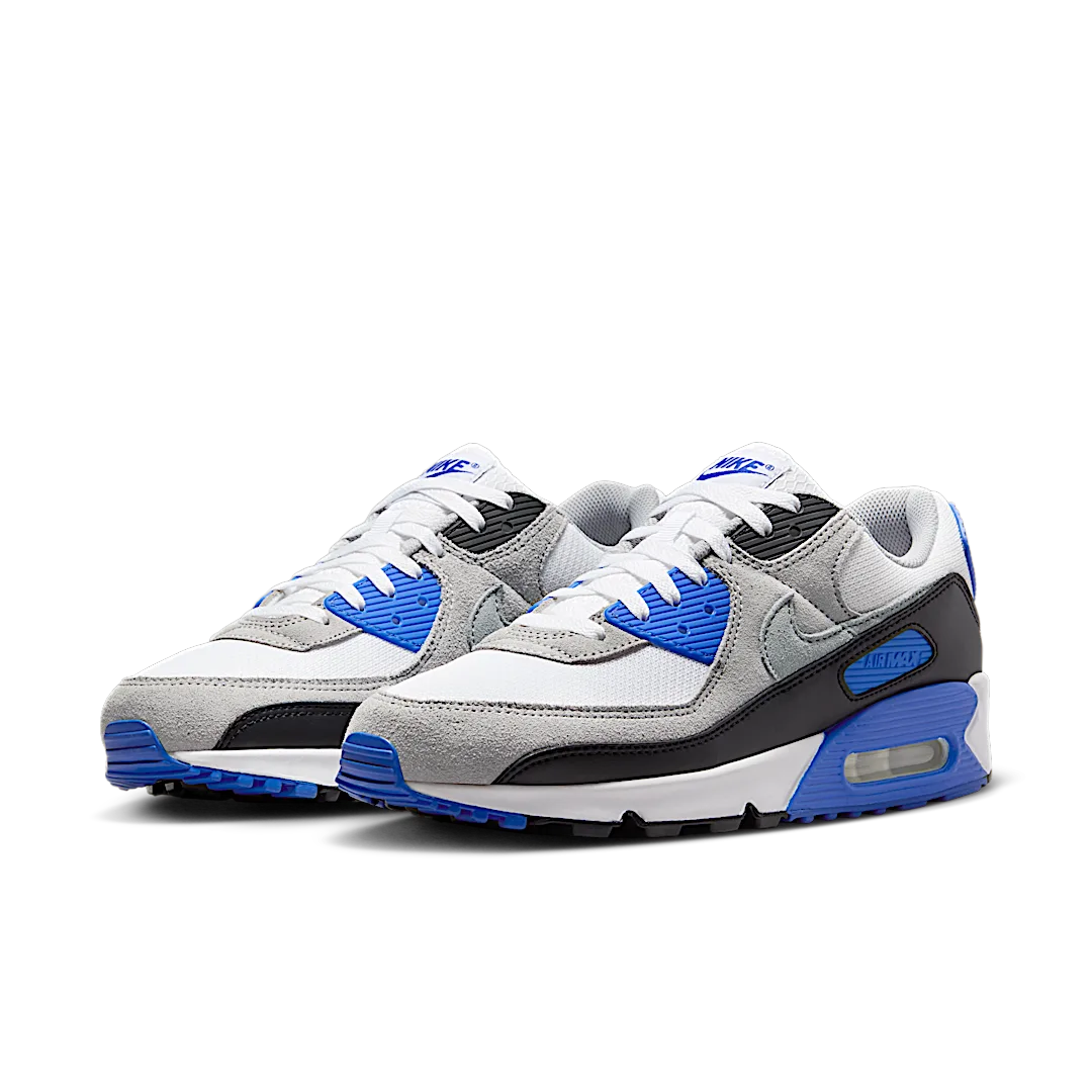 Nike Air Max 90 Hyper Royal, White/Light Smoke Grey/Black/Particle Grey (DM0029-112)