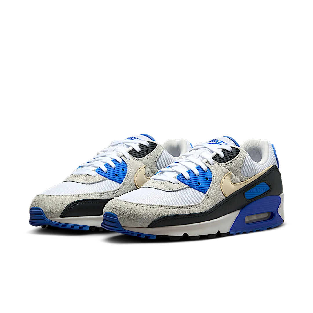 Nike Air Max 90 Khaki Racer Blue, White/Khaki/Racer Blue/Black (HF3449-100)