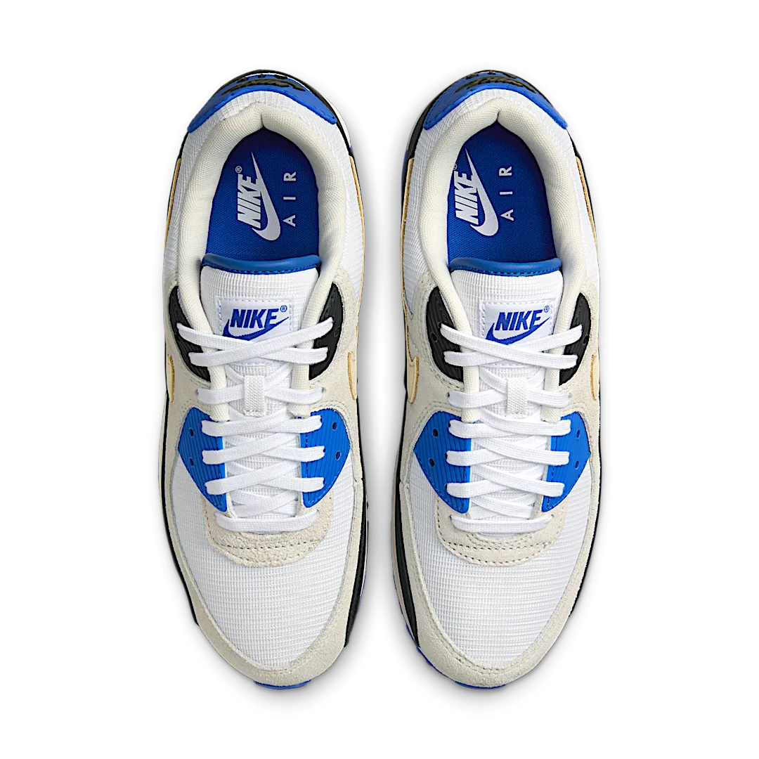 Nike Air Max 90 Khaki Racer Blue, White/Khaki/Racer Blue/Black (HF3449-100)