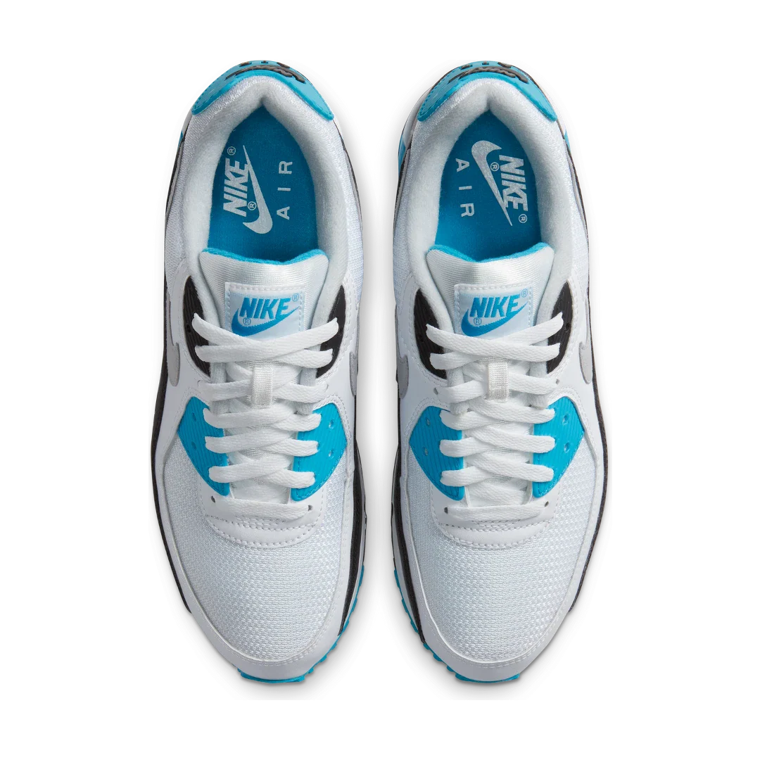 Nike Air Max 90 Laser Blue (2020), White/Black-Grey Fog-Laser Blue (CJ6779-100)